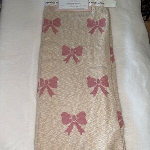 Cupcakes and Cashmere Pink Bow throw Blanket